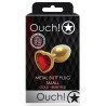 Ouch! Bijou anal Heart Gem S 6 x 2.6 cm Doré-Rouge